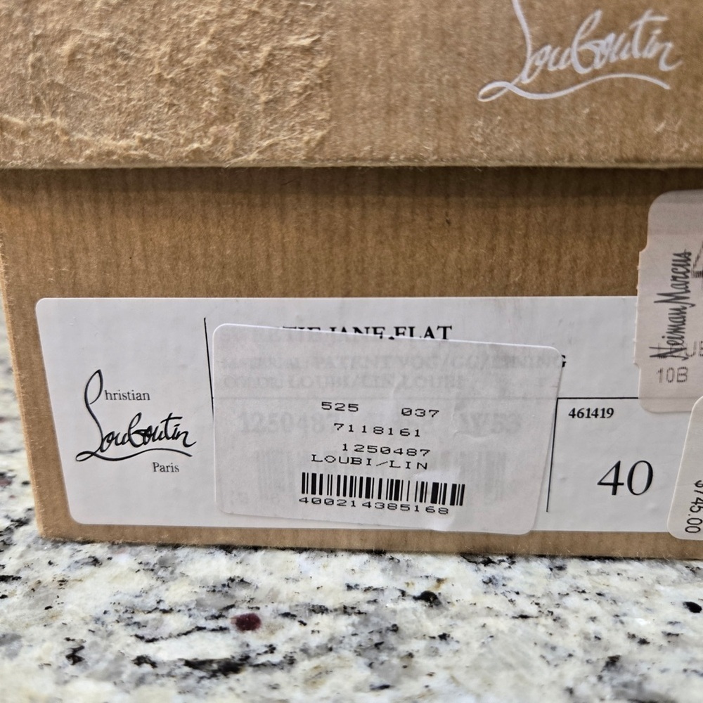 NEW Christian Louboutin Sweetie Jane Shiny Red Flats Size 40 - Picture 11 of 11